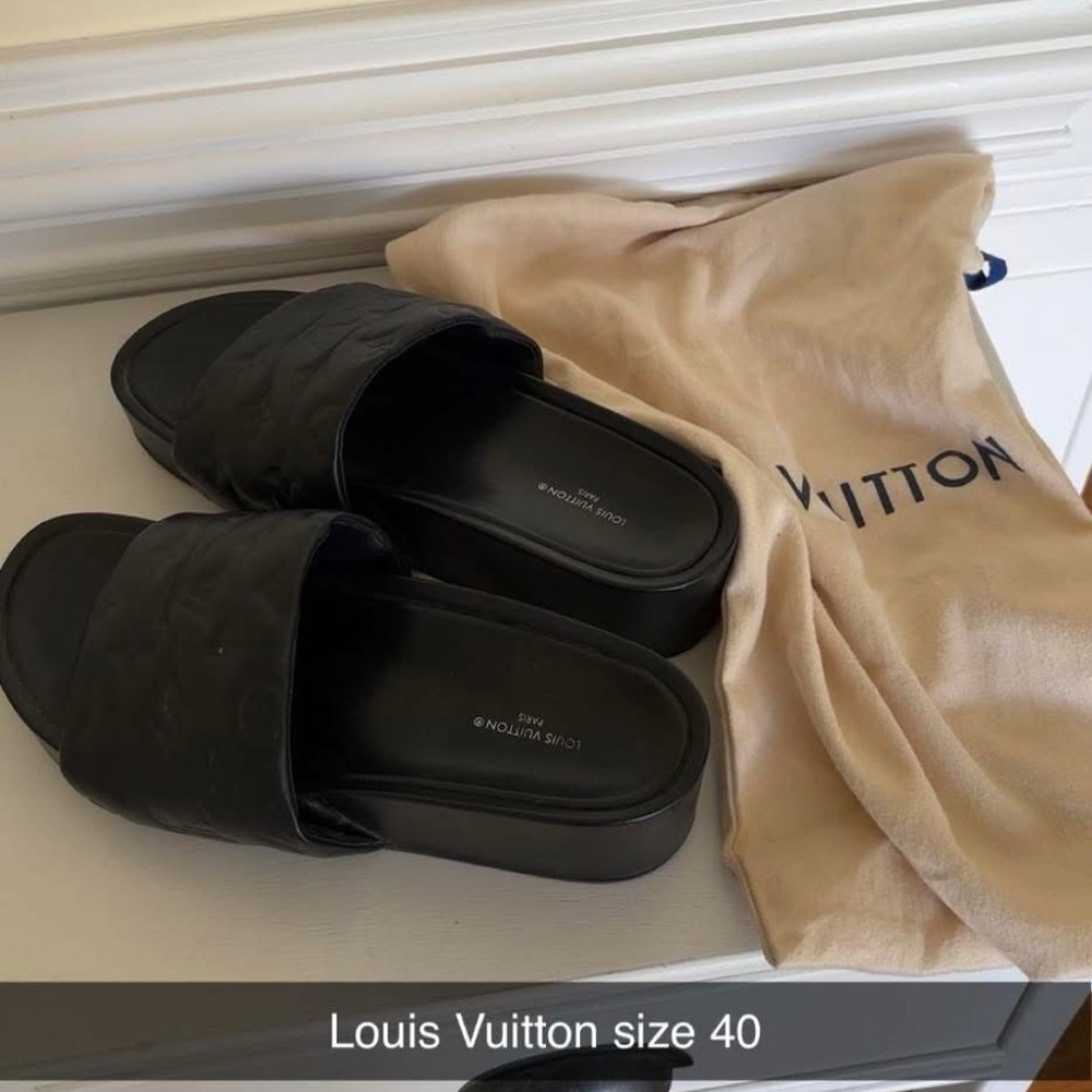 Louis Vuitton Leather Slides